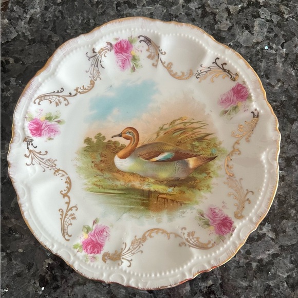 Bavaria Decorative Plate with Bird and Floral Design - Set of 6